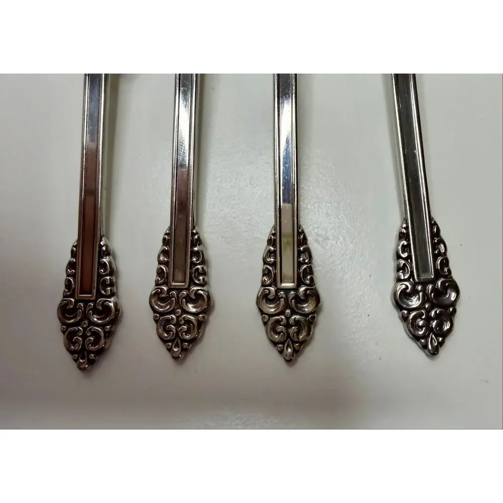 Oneida Heirloom Rembrandt Dinner Forks 7 3/8” Stainless Vintage Lot of 4